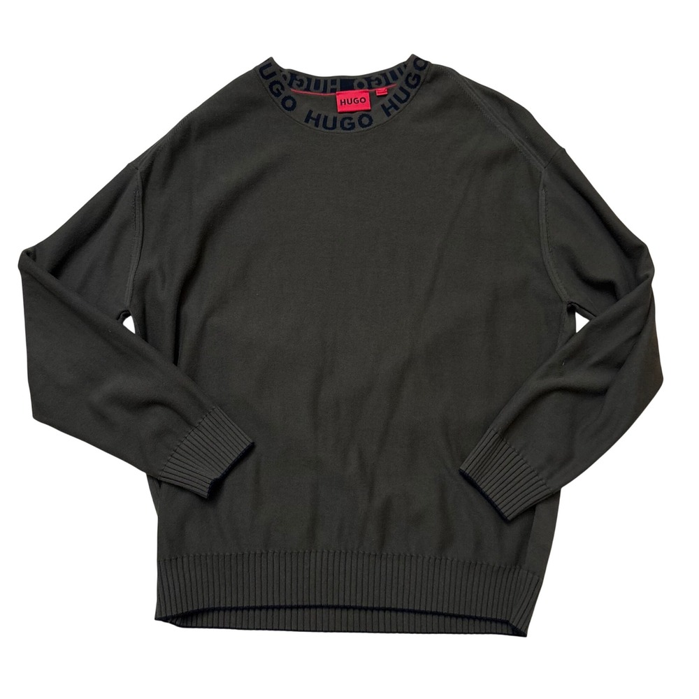 HUGO BOSS Smarlo Crewneck Sweater Cotton Logo Size XL